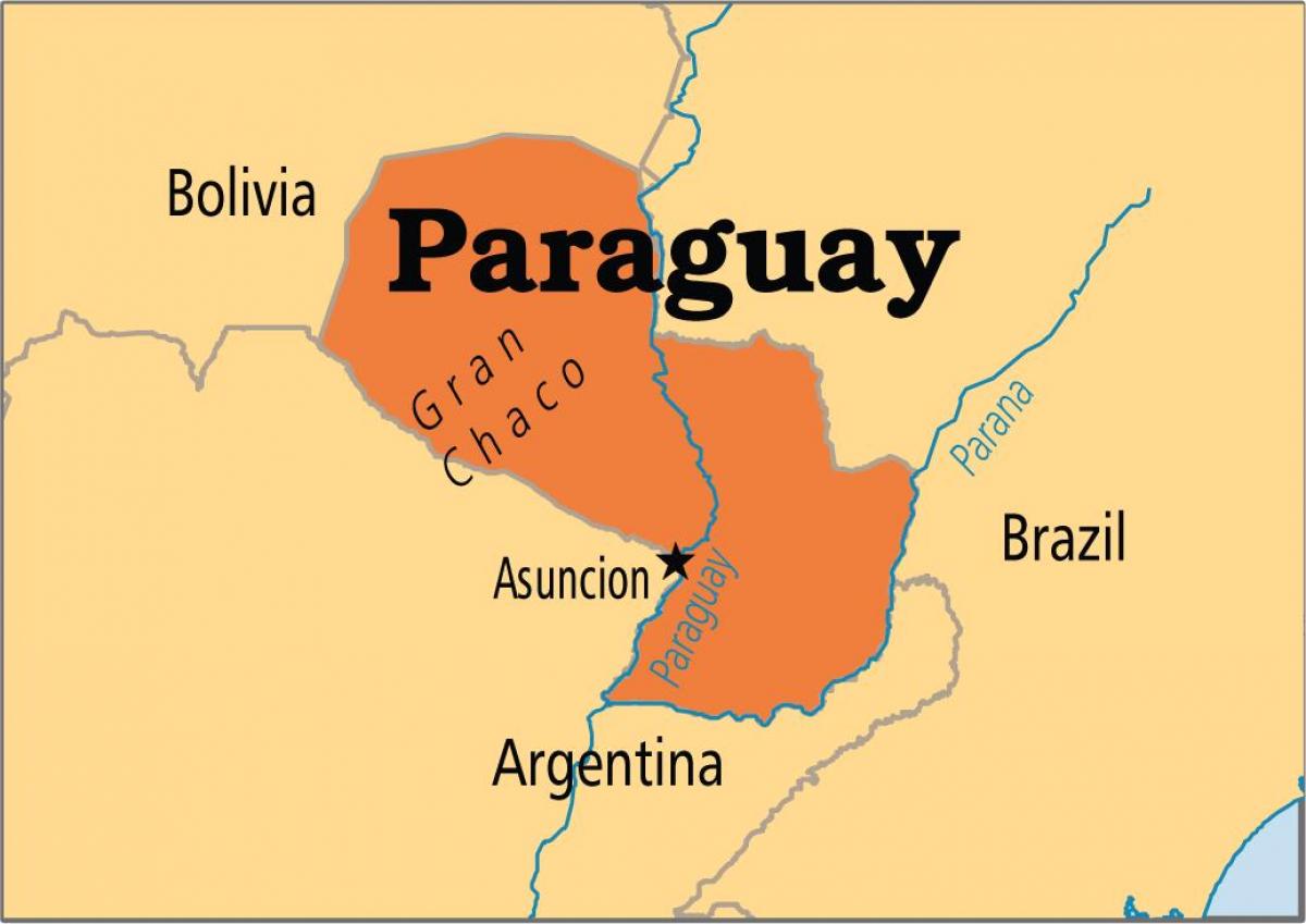 capital of Paraguay map