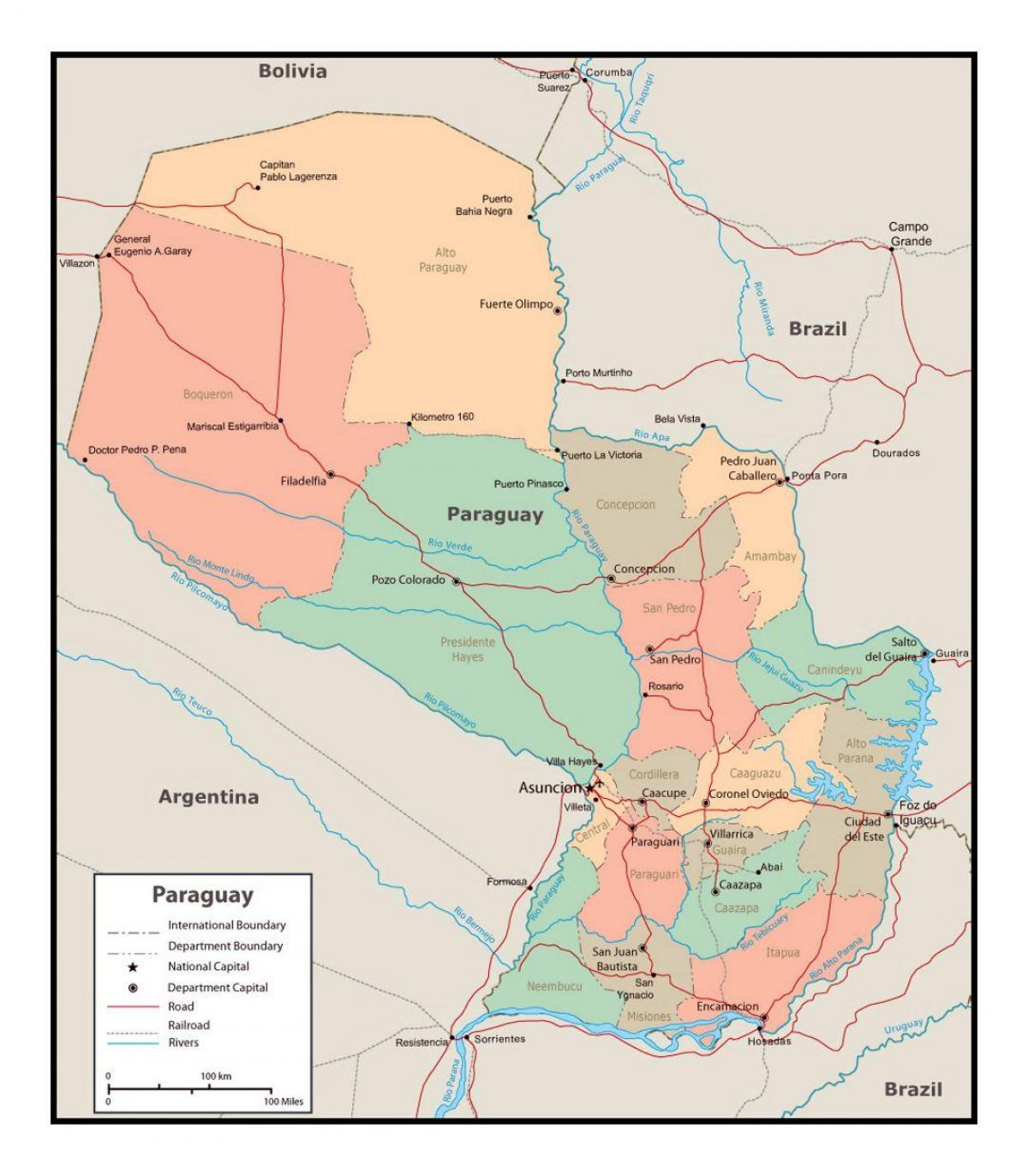 Map of Paraguay