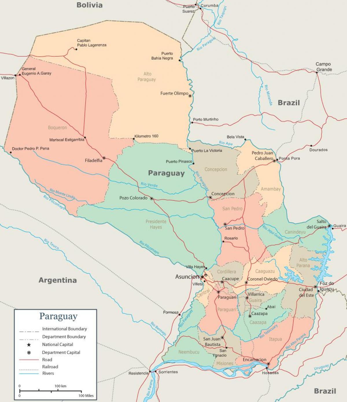 Paraguay asuncion map