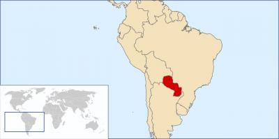 Paraguay location on world map