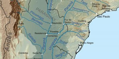 Map of Paraguay river
